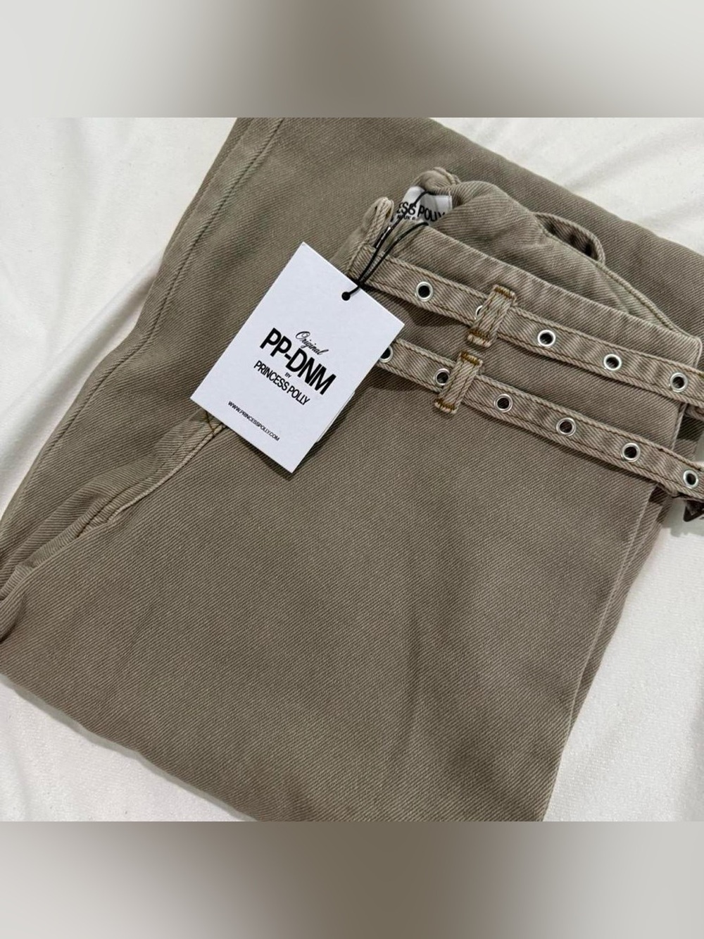 🤎 Princess Polly PP-DNM Paltrow Mid Rise Wide Leg Cargo Jeans